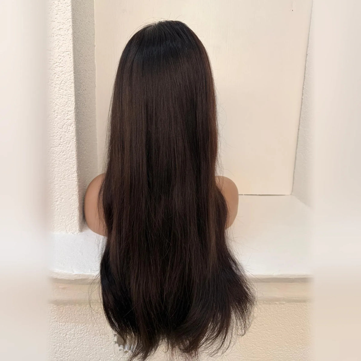 Perruque naturelle lisse lace frontal