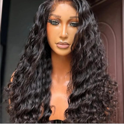 Perruque naturelle bouclée lace frontal